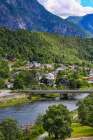 Eidfjord, Norway, Hardanger. Eidfjord village. Art Print